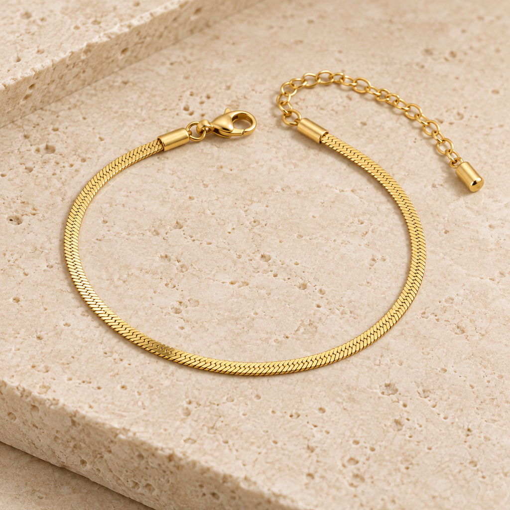 Satin Herringbone Bracelet — alternate angle