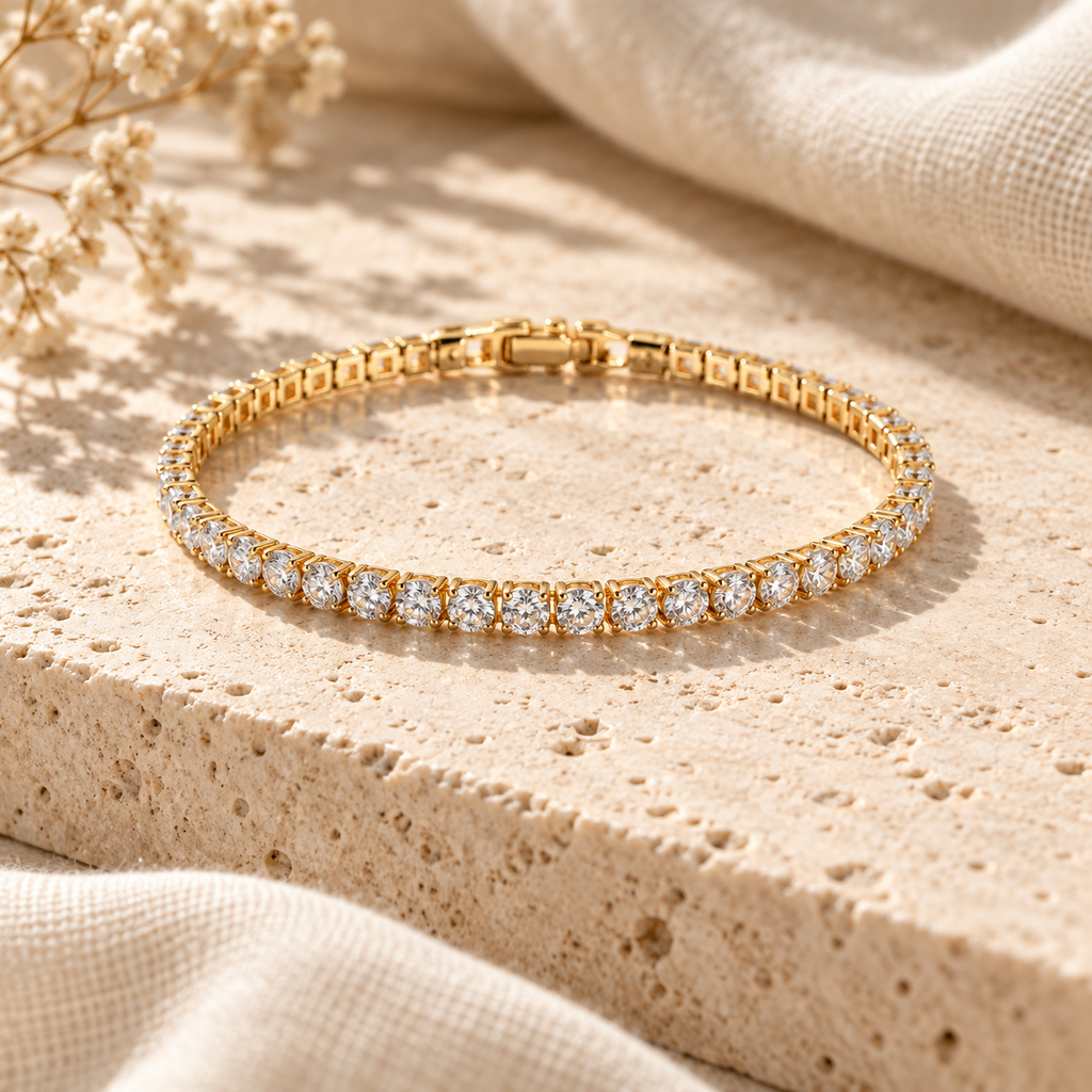 Lustre Tennis Bracelet — detail still life