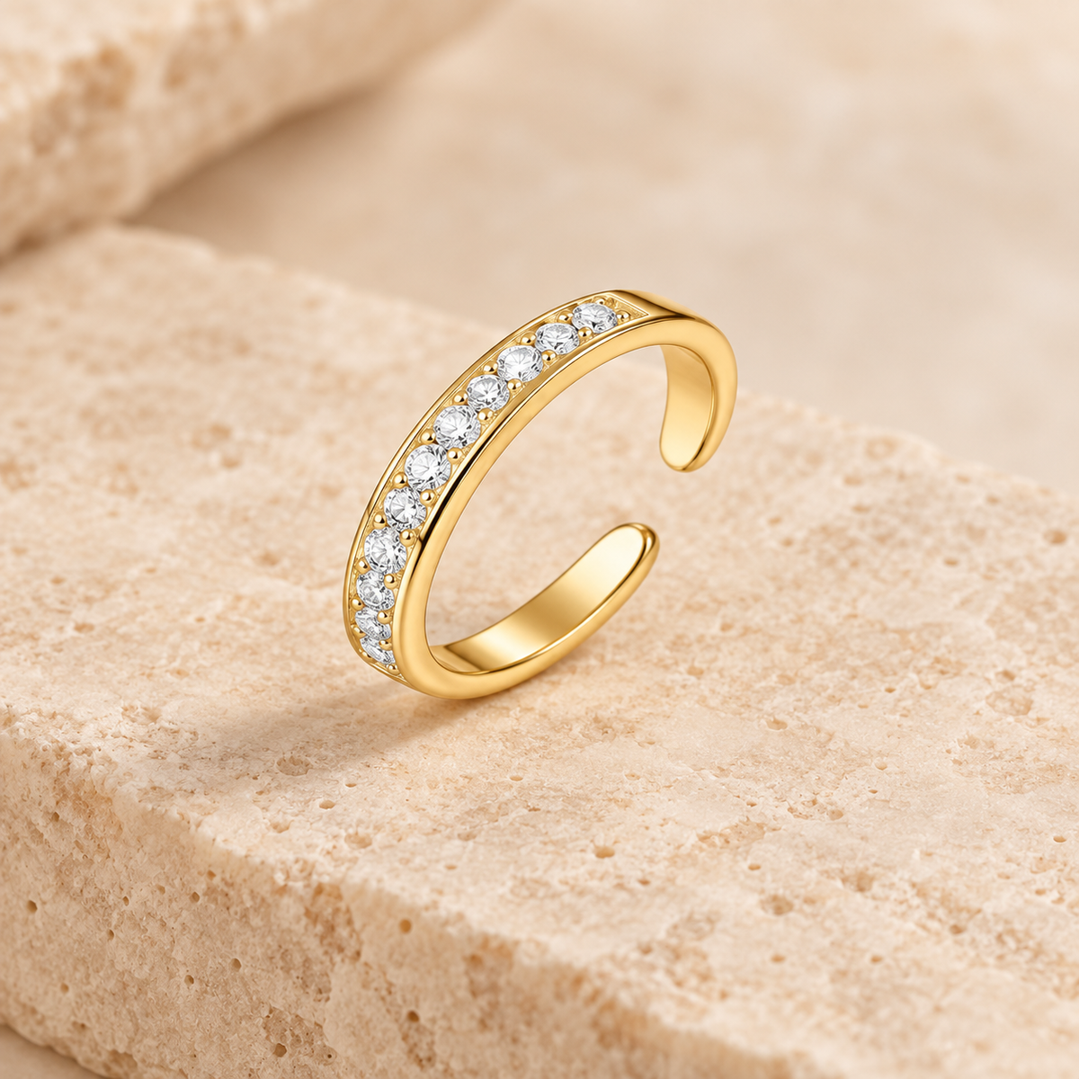 Lucent Stone Toe Ring — alternate angle